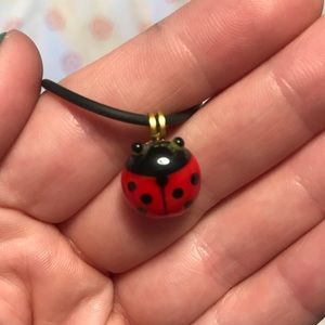 Lady bug necklace